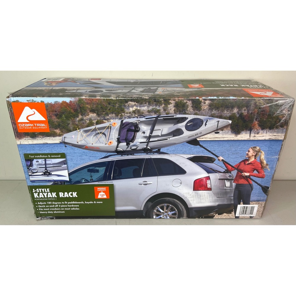 NEW Ozark Trail J-Style Kayak Rack Aluminum 160 lbs Capacity KC-001A